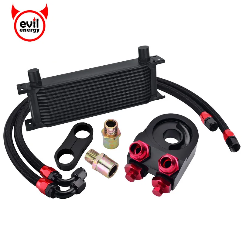 evil energy 13Row AN10 Engine Transmission Oil Cooler Kit+Oil Adapter Filter+Swivel Fuel Hose Line+AN10 Seprator Divider Clamp evil energy 13Row AN10 Engine Transmission Oil Cooler Kit+Oil Adapter Filter+Swivel Fuel Hose Line+AN10 Seprator Divider Clamp