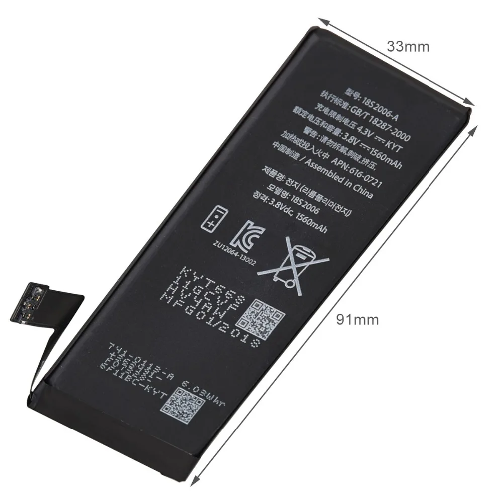 Новинка 100% батарея для телефона iphone реальная емкость 1560 мАч сменные батареи