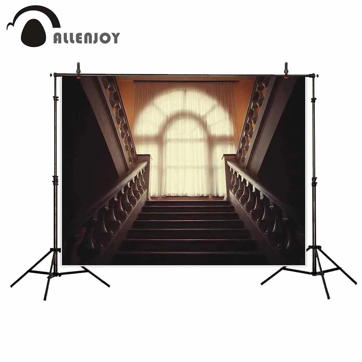 

Allenjoy background for photo studio stairs window halloween terror backdrop photo shoot props portrait photography portrait