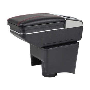 

Car Armrest Box Center Storage Box With Cup Holder Stowing Tidying Arm Rest Rotatable For Volkswagen Polo Vento 2010 To 2017