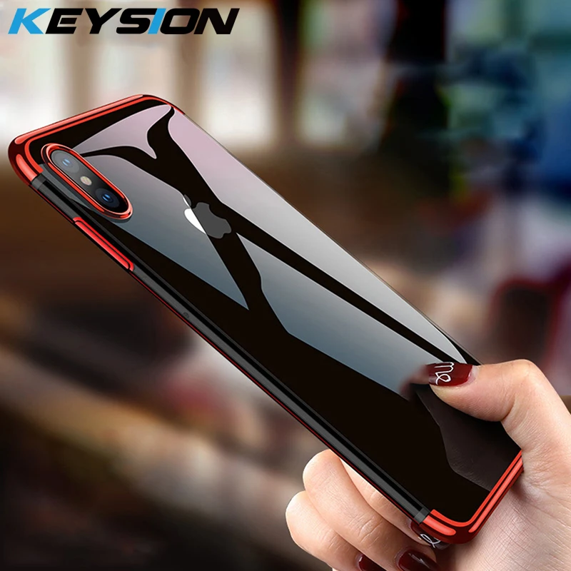 Прозрачный силиконовый чехол-бампер KEYSION для iPhone XR XS Max X 8 7 Plus 6s | Мобильные