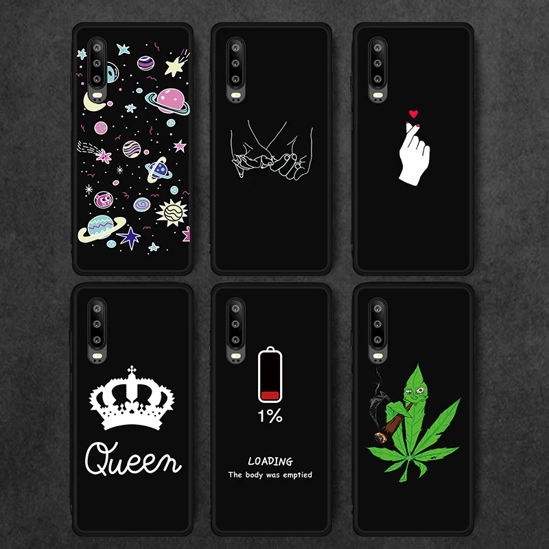

Matte Phone Case For Huawei P30 P20 Mate 20 10 Pro Lite For Honor 8X Max 8C 8A 10 9 Lite P Smart Plus 2019 Heart Pattern Cover