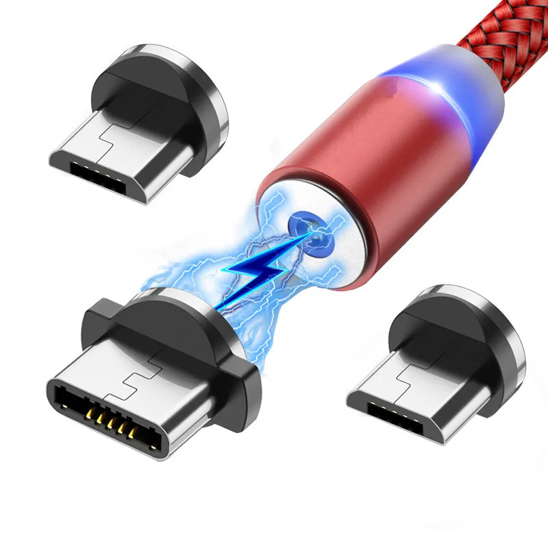 Магнитный кабель для Huawei Y5 Y7 2019 P Smart Z USB и Micro Type C магнитное зарядное устройство