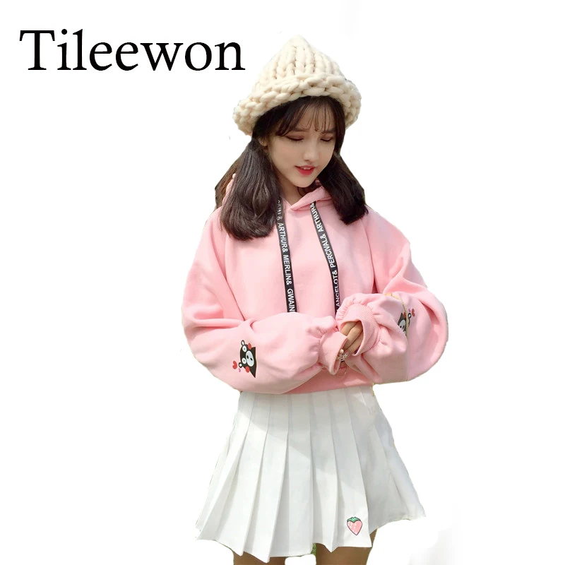 

2019 Kawaii Spring Winter Women Hoodies Harajuku Cute Bear Print Hoodies Fashion Loose Plus Velvet Sweatshirt for Girls 3 color