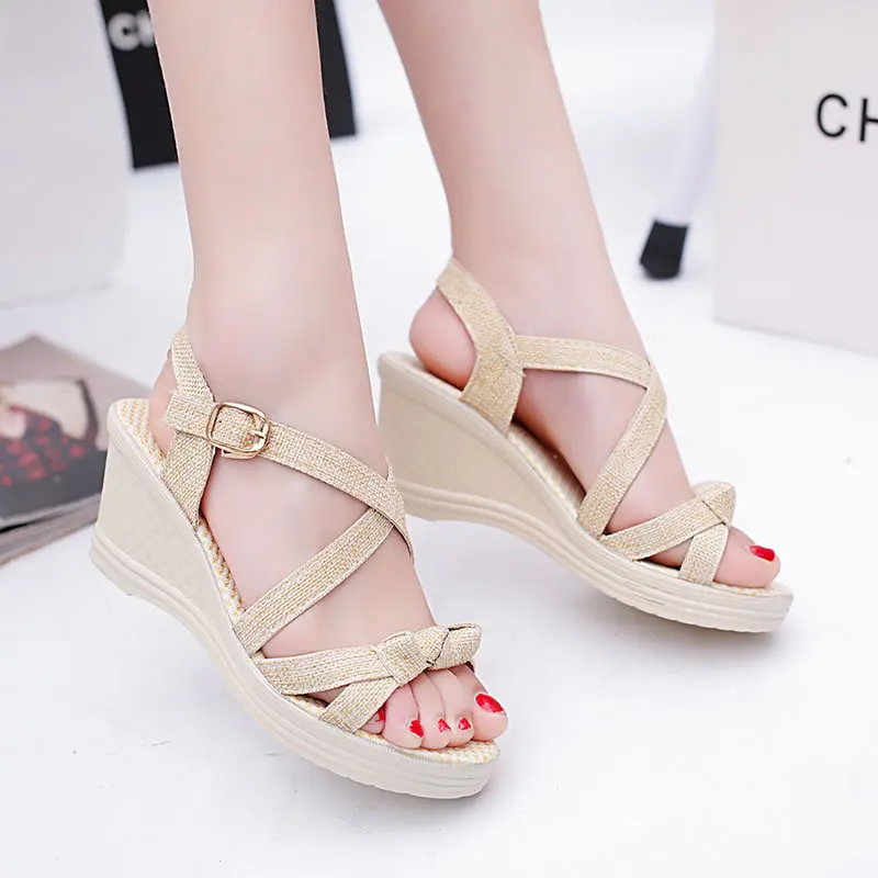 

Women Sandals Summer Wedges Women's Sandals high-heeled Women shoes Female