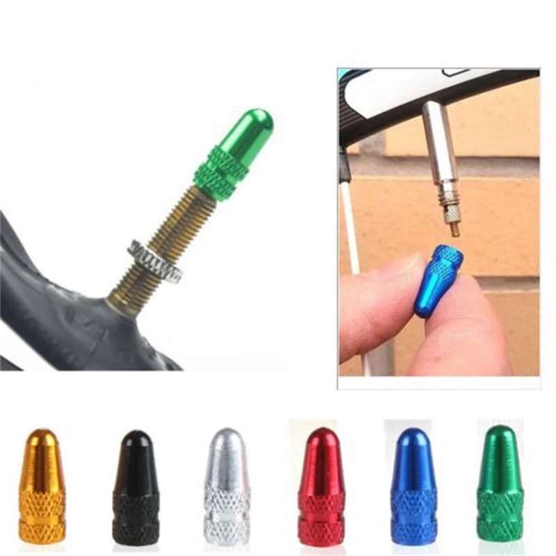 

5PCS Bicycle Accessories aluminum material bicycle Presta Wheel Rim Tyre Stem Air Valve Caps Dust Cover