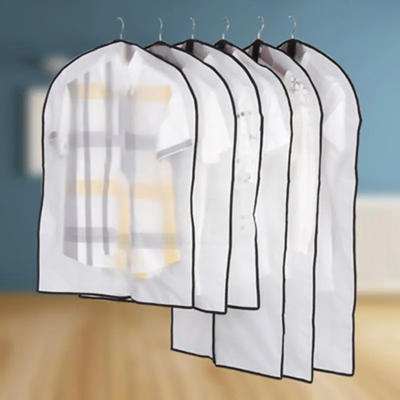 

Transparent Garment Bag Suit Dress Coat Clothes Dustproof PEVA Cover Waterproof Luandry Clothing Covers