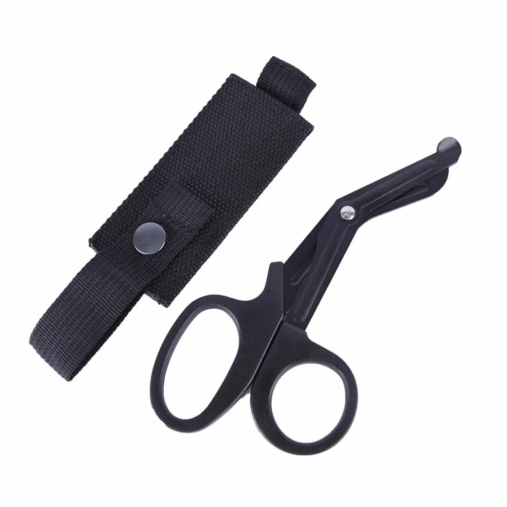 

1pc scissor with bag EDC Gear Tactical Rescue Scissor Emergency First Aid Shears Outdoor Paramedic Bandage Tijera With Bag