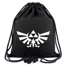 Легенда о Zelda мешки Drawstring холст рюкзак студенты мальчик девочка организатор мешок Путешествия Аксессуары Портативный Drawstring сумка