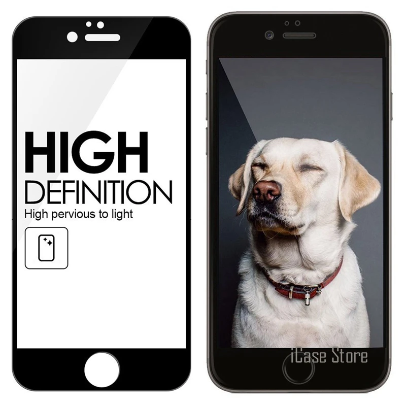 3D круглый изогнутый край закаленное стекло для iPhone 6 S 7 Plus полное покрытие 9 H 0 26 мм