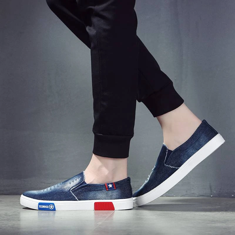 Denim Canvas Men's Casual Shoes Loafers Comfortable Slip-On Flats Men Shoes Plimsolls 2019 Spring Light Breathable Male Footwear Denim Canvas Men's Casual Shoes Loafers Comfortable Slip-On Flats Men Shoes Plimsolls 2019 Spring Light Breathable Male Footwear