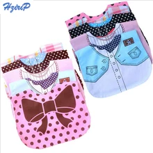 Hrizip 32,5 см X 26,5 см дамы и джентльмен стиль детские нагрудники водонепроницаемый Младенцы отрывистый одежда забота о кормлении ребенка и детей милые нагрудники