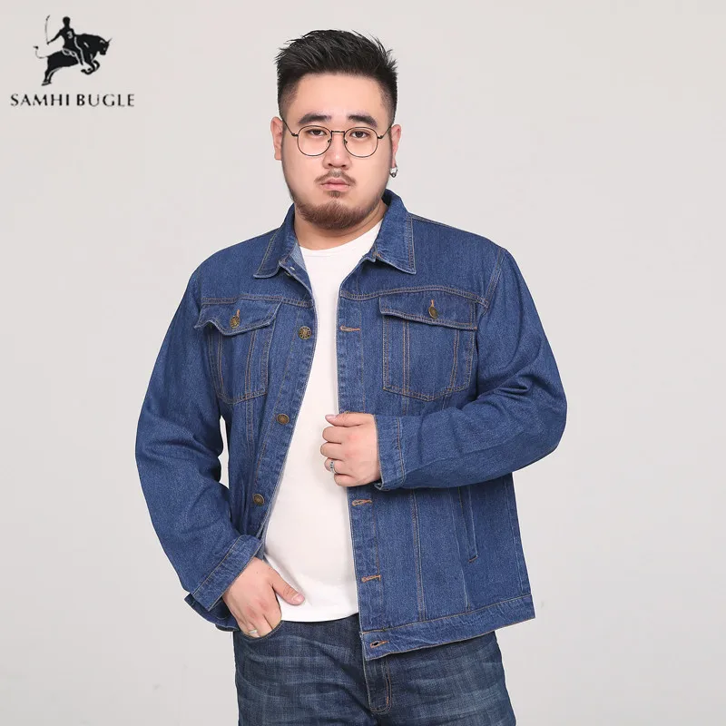 Мужская куртка весна 2020 больших размеров 8XL 7XL 6XL 5XL 4XL джинсовая с длинным рукавом