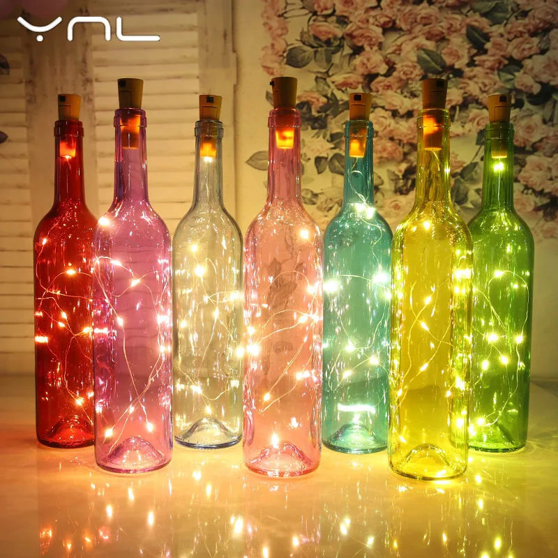 СВЕТОДИОДНАЯ Гирлянда YNL RGB из медной проволоки 2 м пробка в форме пробки для
