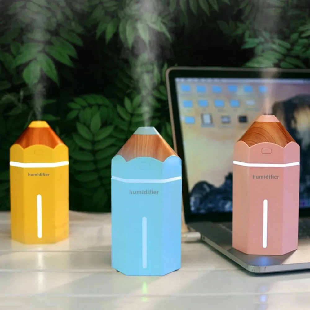 

Mini Pencil Humidifier USB Ultrasonic Aromatherapy Air Humidifier LED Light Aroma Diffuser Mist Maker Fogger Car Air Purifier