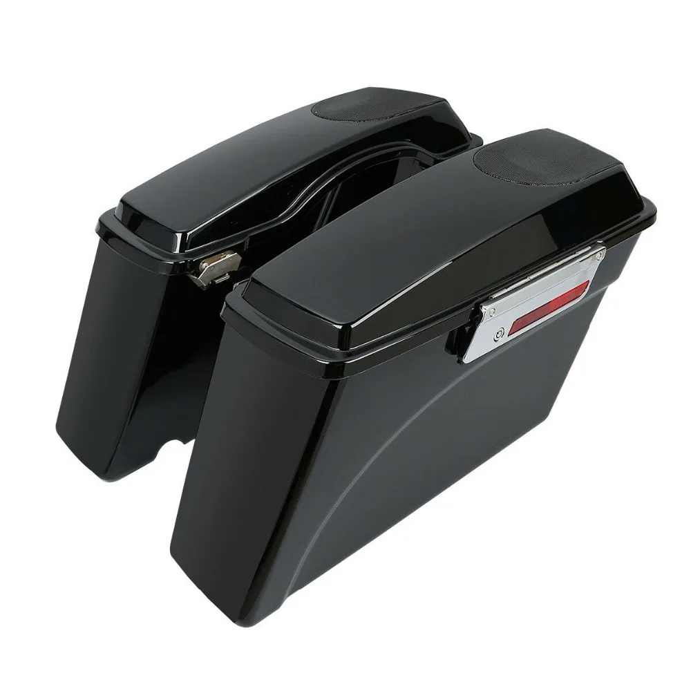 

Hard Saddlebags Saddle Bag W/ 5x7" Speaker Lids For Harley Touring FLT FLHT FLHTCU Road King Glide 1993-2013