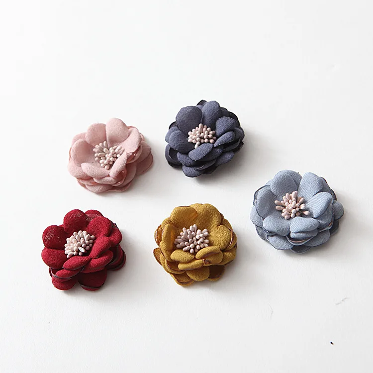 

Blossom stamen Flowers For Kids Hair Accessories Artificial Fabric Flowers For Headbands