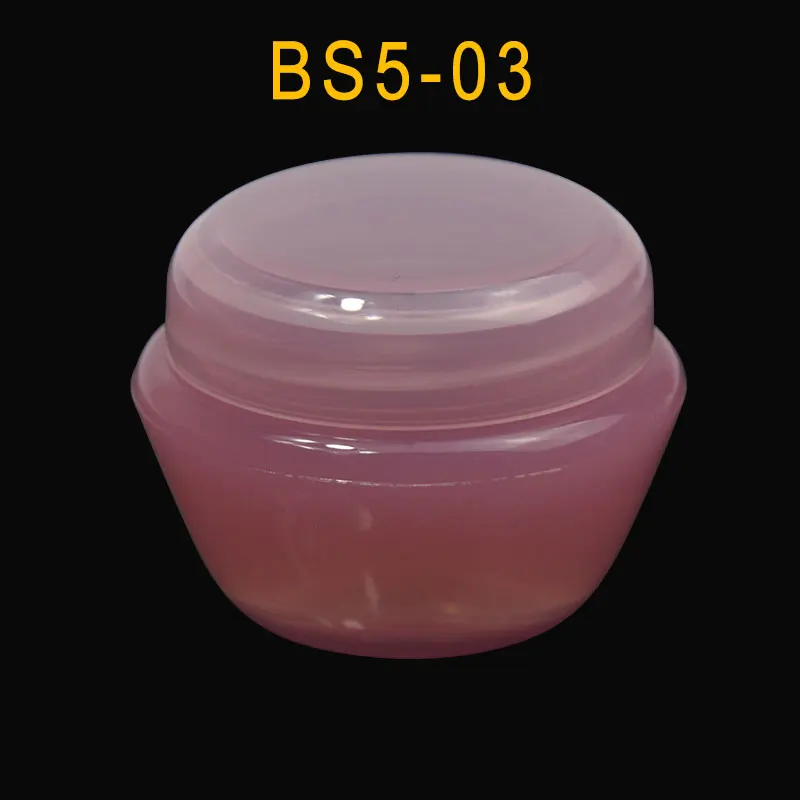 Портативная пластиковая пустая бутылка для макияжа, 50 шт., пустая банка для макияжа для путешествий, контейнер для крема/лосьона/косметики, 6 цветов, 5 г - Цвет: pink