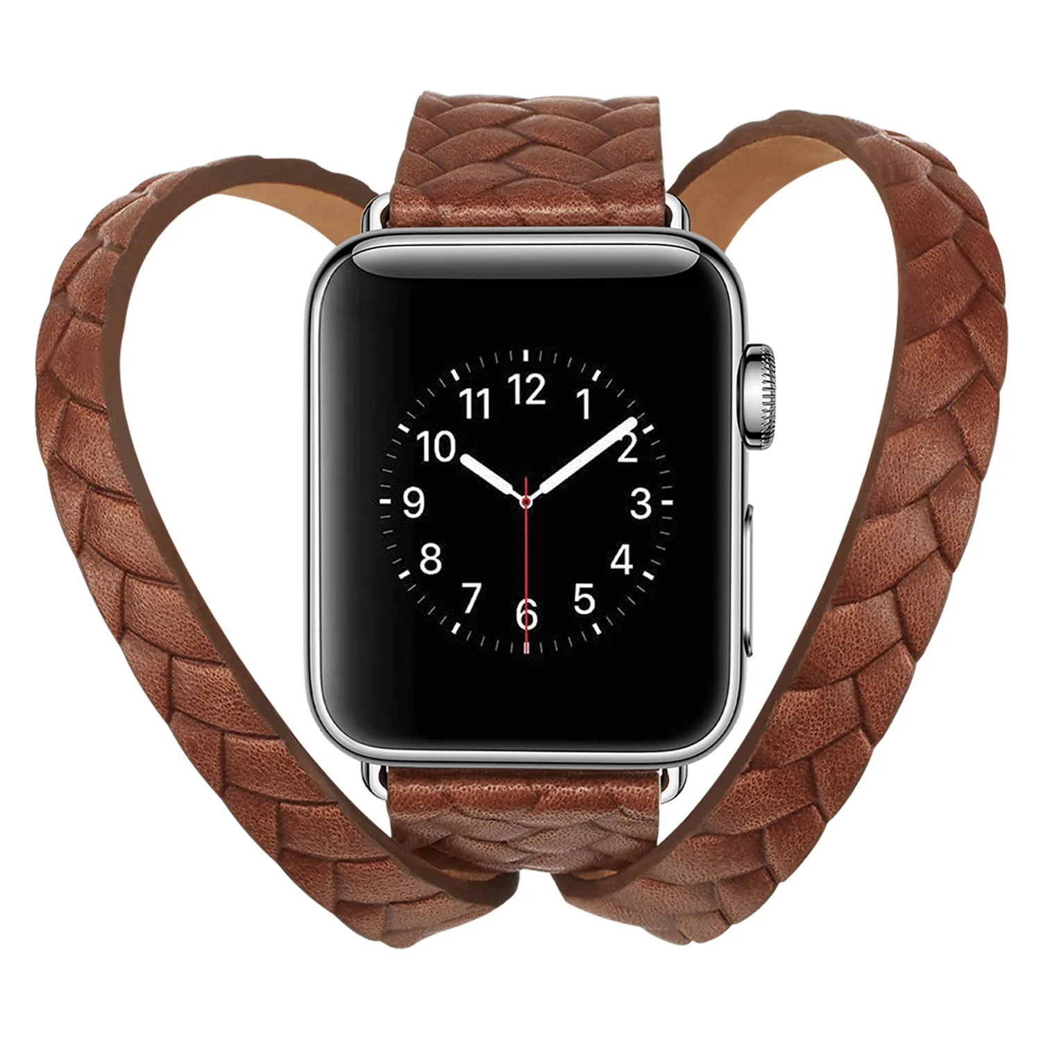KLFS рельефный ремешок для Apple Watch ремешок кожаный ремешок с двойным кожаным ремешком 38 42 40 44 мм - Цвет ремешка: 5