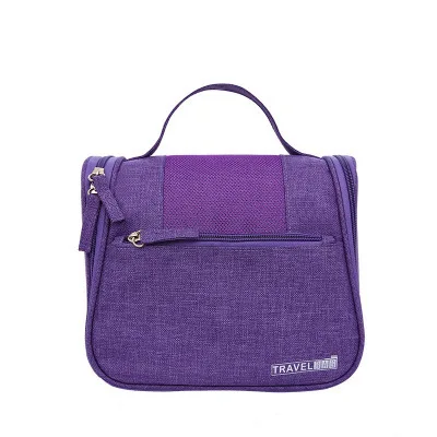 Новинка, водонепроницаемая женская сумка для макияжа, органайзер для путешествий из полиэстера, косметичка для женщин, несессер, чехол для макияжа, сумка для стирки - Цвет: purple