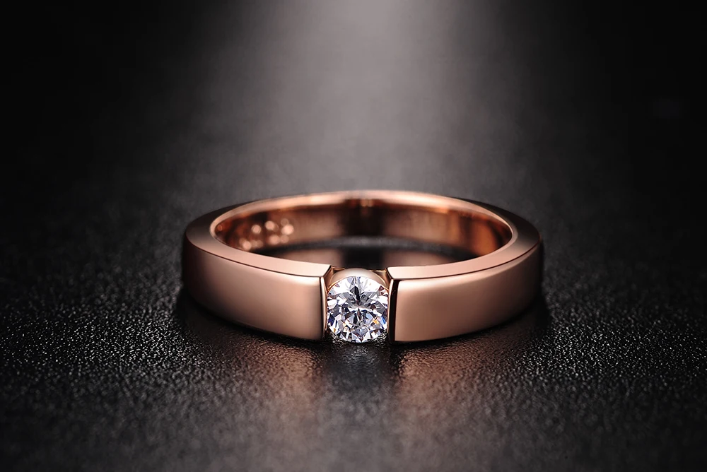 Высокое качество, классическое кольцо Engag для мужчин, для женщин и мужчин, серебряное, простой кубический цирконий, полный размер, модное ювелирное изделие, Рождественский подарок R406