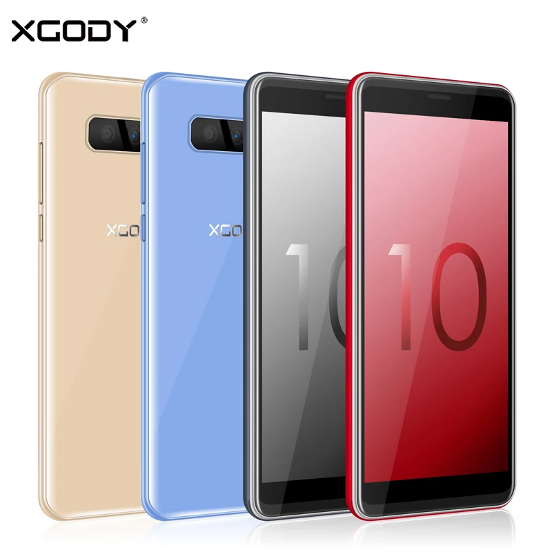 XGODY S10 3G Dual Sim teléfono inteligente Android 8,1 de 5,5 pulgadas 18:9 teléfono móvil 2 GB RAM 16 GB ROM MTK6580 Quad Core 5MP 2500 mAh teléfono móvil