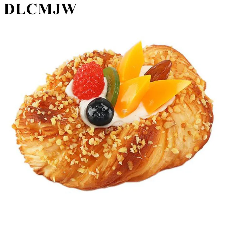 

1pcs Artificial food squishy Bread Simulation Model fruit Soft Bread Fake Cake Bakery Photography props Decor fruit Soft Bread