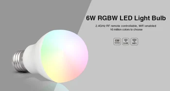 

[Seven neon]free shipping Mi-Light AC86-265V E27/E26/B22 6W RGBCW 5630 LED color temperature Dimmable LED Bulb LED spot light