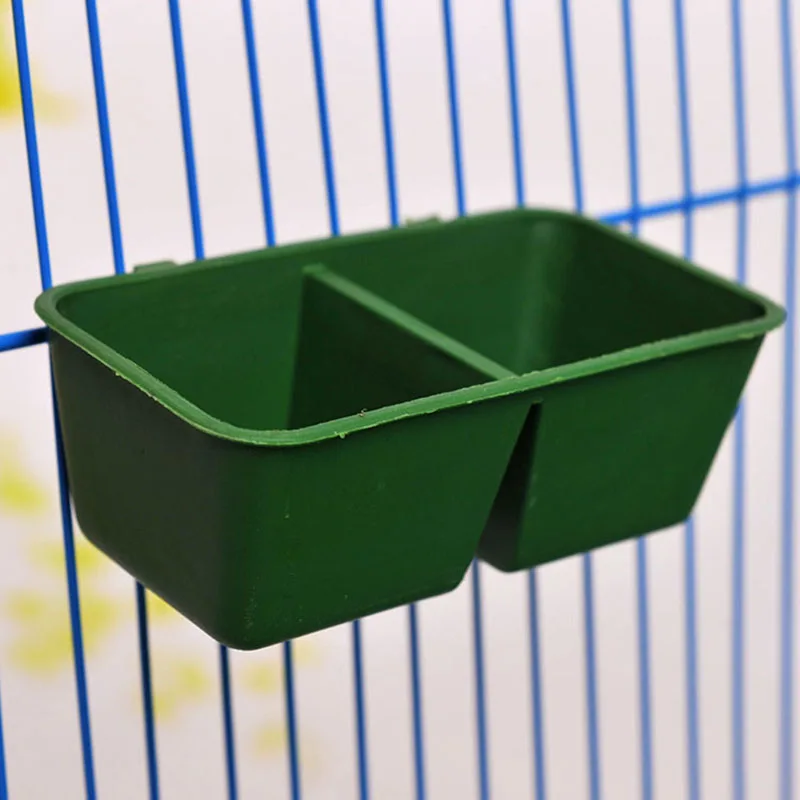 Птица кормушка для клетки контейнер для воды аксессуары двойной каркасный коробка Птицы чашка-кормушка поставки цилиндр бак воды Тан