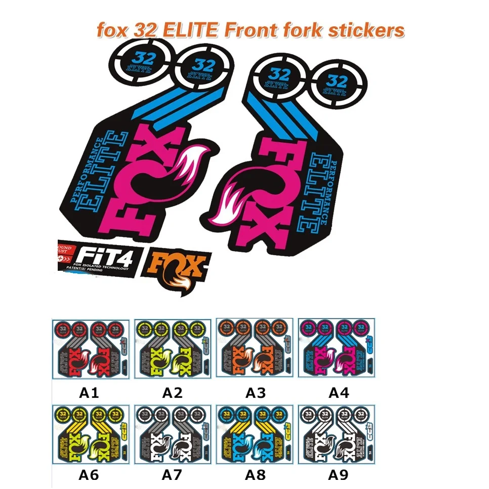 

FOX 32 ELITE Ront Fork Stickers Bike Carbon Frame Fork Sticker Suitable for MTB Fork Above 22mm Fox 32 Decals