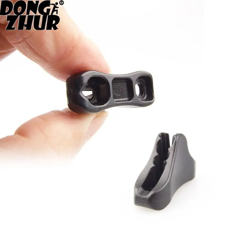 10Pcs Black Plastic Camping Tent Guyline Runners Cord Rope Tensioners