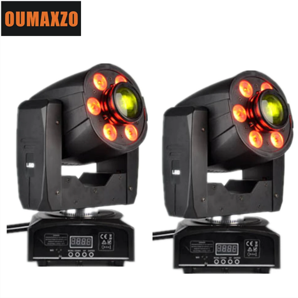 Mistura de Cores Movendo a Cabeça 2 Xlot 95 w Levou Movendo Zoom Cabeça Luz 30 w Gobo e cor da Roda 6×8 w Lavagem 4em1 Rgbw Leds Surround Cabeça 30 w