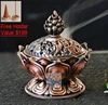 Tibetano quemador de incienso con diseño de loto 7,8*7,2*6,0 cm de aleación de bronce Mini quemador de incienso Incensory de Casa decoración envío gratis ► Foto 1/6
