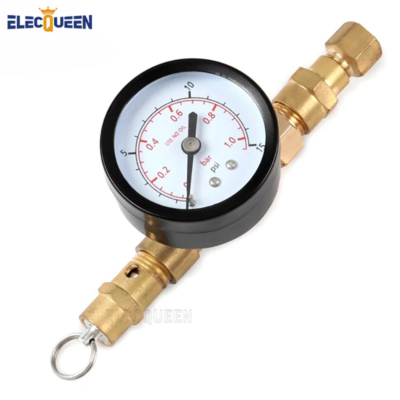 

0~15psi Pressure Valve Gauge with Adjustable Pressure Relief ,Home Brew Beer Ball Lock Pressure Valve w/Gauge,Kegging Equipment