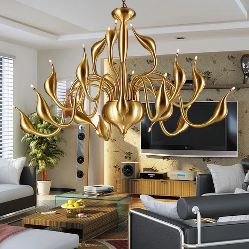 

Modern brief living room gold color 18 pendant light lamp wrought iron pendant lighting lamps/bedroom pendant lamp