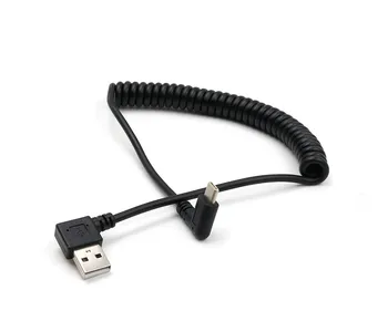 

1m USB 2.0 Male 90 Degree Left & Right Angled to USB-C 3.1 Type-C Retractable Spring Data Chager Sync Extension Cable for S8 P10