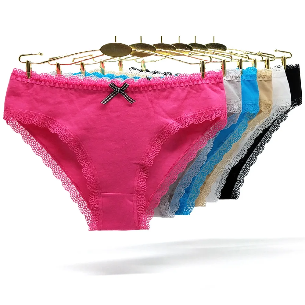 

New Hot Selling 4pcs/lot Cotton women's briefs Fashion lace cotton panties sexy women's underwear briefs 89325