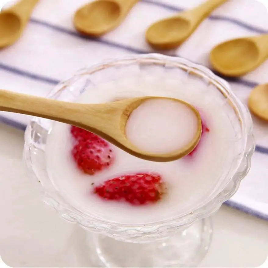 

6PCS Bamboo Utensil Kitchen Wooden Cooking Tools ice cream desserts Food Spoon Spatula Mixing New jan25