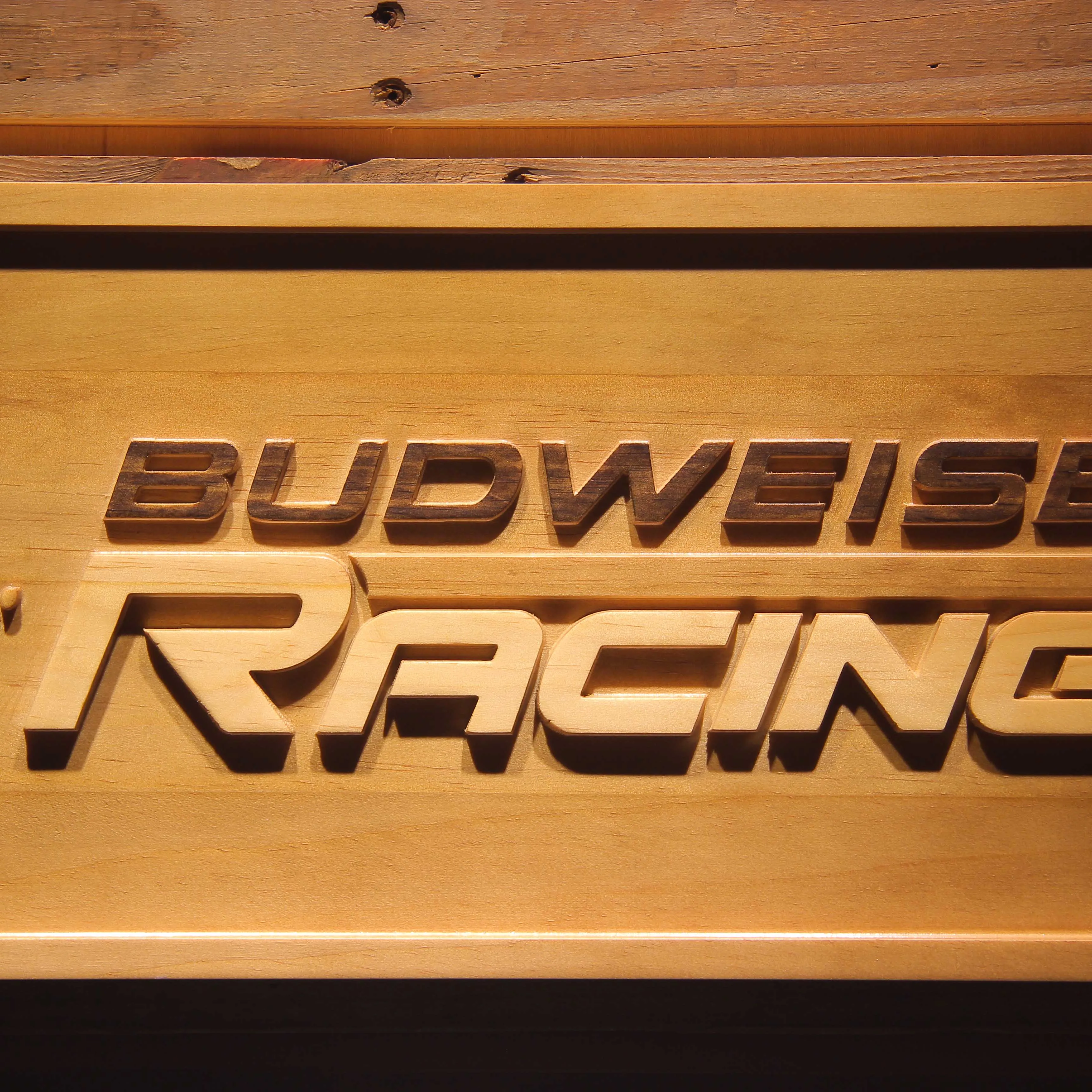 Budweiser гоночный автомобиль 3D деревянные барные знаки|sign bar|sign carsign wood |