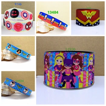 

Free shipping 50 yard cartoon printed grosgrain ribbon 14930
