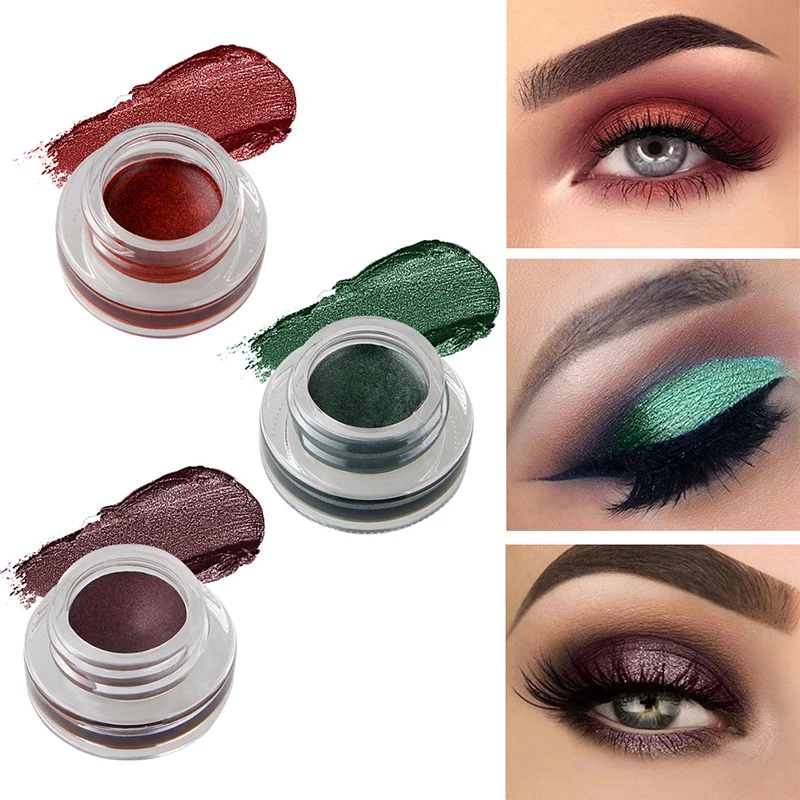 

niceface Natural 15 Colors Single Eyeshadow Cream Waterproof Long Lasting Pigments Red Green Color Shimmer Metallic Eye Shadow