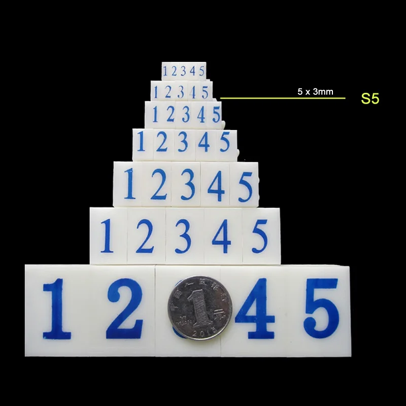 Английский алфавит заглавные буквы арабские цифры резиновые штампы Комбинация DIY печать шаблон штампы - Цвет: Number S5