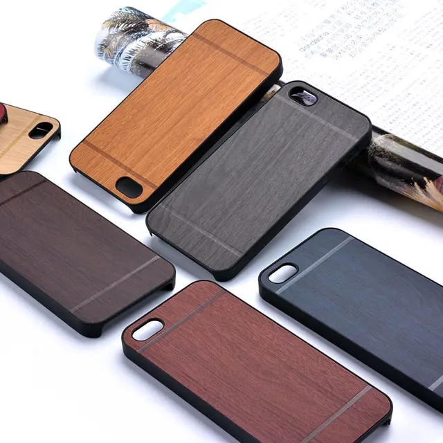 Cheap Case for Iphone 5 5S SE wood pattern leather with hard PC cover Vintage Retro Style for iphone 5s phone cases funda coque capa