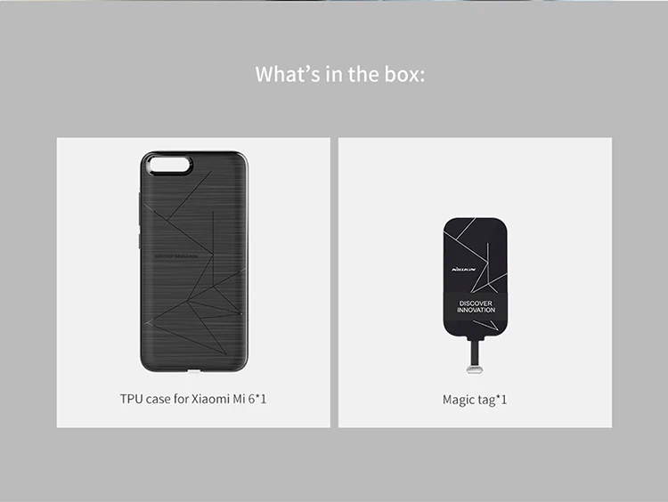 for Xiaomi Mi 6 M6 Mi6 Nillkin Qi Wireless Charging Receiver Charger Case Accessories Back Shell Cover Charging Magic Case