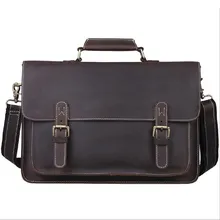 Мужской портфель из натуральной кожи, мужские сумки на плечо, портфель, 15 дюймов, сумка-мессенджер для ноутбука, через плечо, Bolso, дорожная деловая сумка