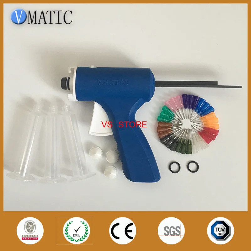 

Free Shipping Blue Color Quality 10 cc/ml Industrial Glue Dispensing Caulking Syringe Gun