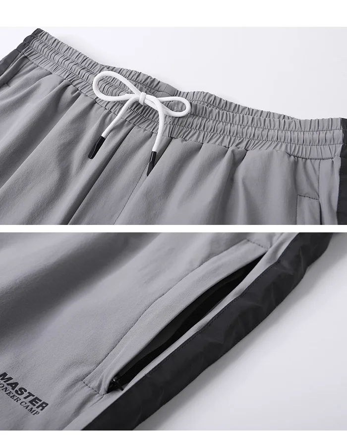 Пионерский лагерь 2019 брюки для девочек мужские тренировочные брюки полосатый сбоку верхняя одежда мотобрюки мужской серый AXX901068A