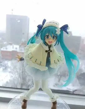 

18cm Japanese anime figure Hatsune Miku snow action figure collectible model toys for boys