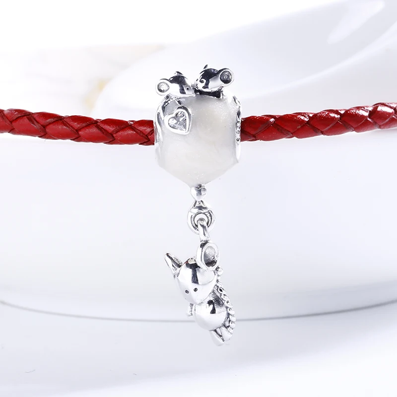 

2018 Mother's Day 925 Sterling Silver Balloon and Mouse Charm Fit Original Pandora Bracelet Charms Bead for Jewelry Making