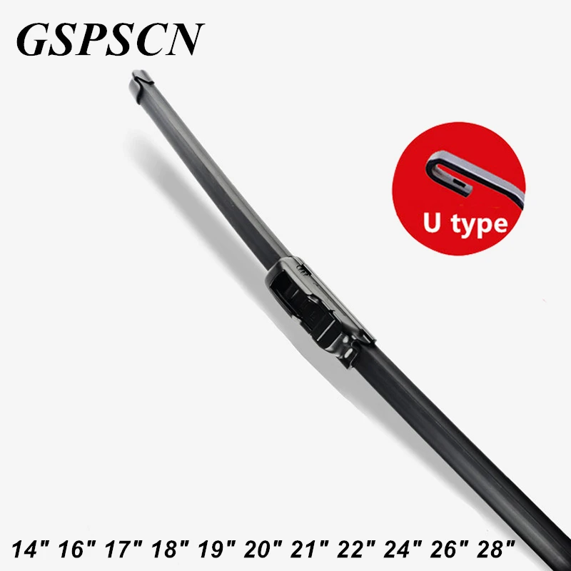 1pc Universal Car U-type Frameless Bracketless Auto Windscreen Wiper Blades Rubber Wipers 14 16 18 19 20 21 22 24 26 28 inch 1pc Universal Car U-type Frameless Bracketless Auto Windscreen Wiper Blades Rubber Wipers 14 16 18 19 20 21 22 24 26 28 inch